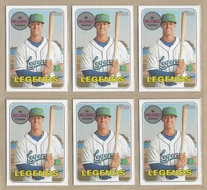 Lot of (6) 2018 Topps Heritage MINORS MJ MELENDEZ #42 Lexington Legends Royals - Picture 1 of 1
