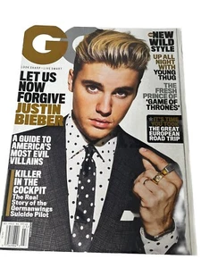 2016 GQ Magazine Justin Bieber Front Cover Issue Rare - Picture 1 of 8