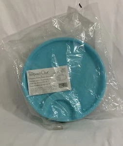 The Pampered Chef Outdoor Party Plates Set Of 6 New & Sealed Plastic Blue/Green - Picture 1 of 5