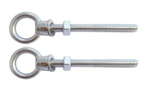 Anneaux tige filetée inox A4 ( Lot de 2 ) M6 mm Longueur 60mm inox A4 Piton - Picture 1 of 2