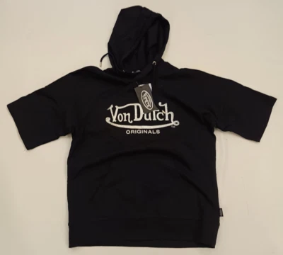 Von Dutch Oriinals Sudadera Suéter de Manga Corta Talla M Nuevo Negro Capucha - Imagen 1 de 4