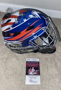 OLAF OLIE KOLZIG SIGNIERT AUTOGRAMMIERT WASHINGTON KAPITALS LOGO GOALIE MASKE JSA COA - Bild 1 von 6