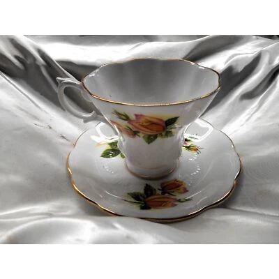 Royal Albert чайная чашка блюдце Маргарет желтый и розовый Sweetheart Rose Англии - Изображение 1 из 4