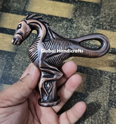 Nautical Brass Horse walking stick Handle Handmade elegant Horse cane handle - Image 1 of 4