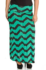 Astrid Maxi Skirt in Green and Black