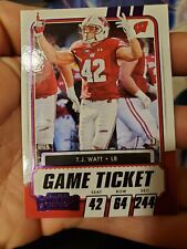 2021 Panini Contenders Draft Picks TJ Watt Campus Ticket SP #78 PURPLE FOIL