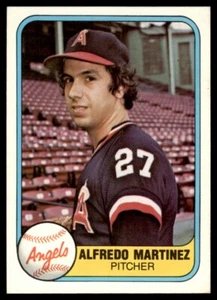 1981 Fleer Alfredo Martinez Rookie California Angels #288 - Picture 1 of 2