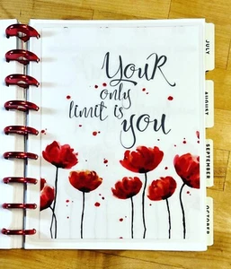 "Tu único límite eres tú" Cotización Panel de control de 2 caras para usar con Happy Planner~ - Imagen 1 de 3