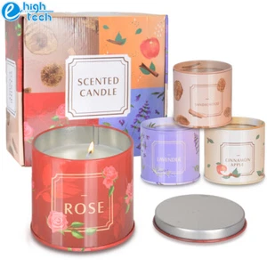 4pcs Home Scented Candle Jars Natural Soy Wax Fr Thanksgiving Day Birthday Gifts - Picture 1 of 12