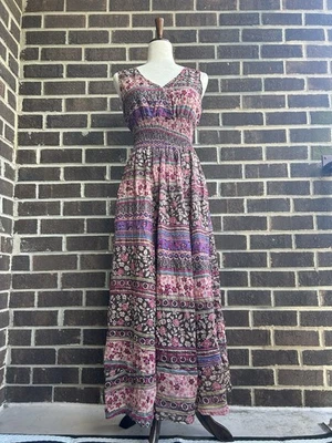 Vintage 90s Jane Ashley Cotton Gauze Peasant Dress PXL  - Image 1 of 4