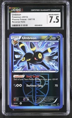 CGC 7.5 Umbreon 2013 Plasma Freeze 64/116 Reverse Holo Pokemon Card - Image 1 of 2