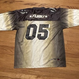 FUBU Jersey Brown Vintage Hip Hop Tshirt 90s Hip Hop Clothing 1990s XXL - Picture 1 of 7