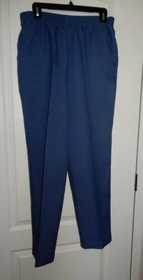 DONNKENNY MEDIUM BLUE SIZE 16 DRESS PANTS ELASTIC WAIST SIDE POCKETS - Image 1 of 4