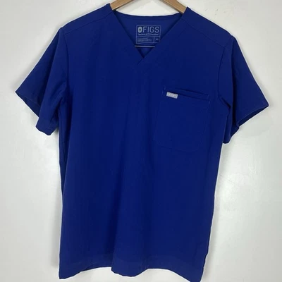 FIGS Men's Chisec Three-Pocket Scrub Top Size xs Winning Blue or Deep Royal Blue - Image 1 of 3