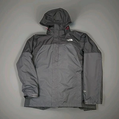 The North Face Hyvent 2 Layer Coat Jacket Black Gray Men's Large Heavy - Image 1 of 4