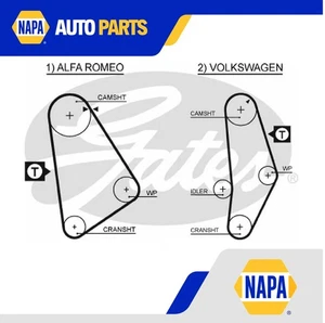 Timing Belt fits ALFA ROMEO 2000 2.0 71 to 75 AR10520 Gates Quality Guaranteed - Picture 1 of 2