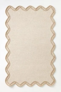 Scalloped Border Rug Hand Tufted Woolen rugs New Modern Area Rugs High Quality - Picture 1 of 3