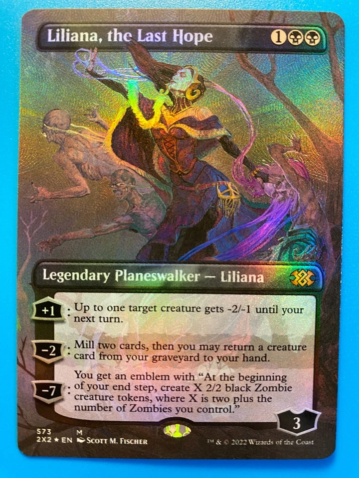 MTG 1x TEXTURED FOIL Liliana, the Last Hope 573 Double Masters 2022 Magic x1 NM - Image 1 of 1
