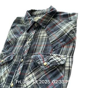 Denim Supply Ralph Lauren Western Hemd Damen S blau Druckknöpfe Baumwolle leicht - Bild 1 von 10