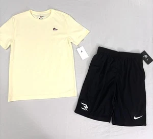 Nike Air Jordan Boys AJ1 Sneaker T-Shirt, 3Brand Mesh Shorts Set LARGE 14 16 NWT - Picture 1 of 21