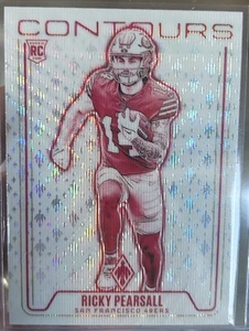 2024 Ricky Pearsall Phoenix Contours White Shimmer RC #CON-RPL NFL SF 49ers - Bild 1 von 3