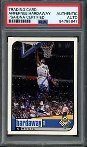 1998-99 Upper Deck UD Choice Anfernee Hardaway #100 Card Signed Magic PSA/DNA - Picture 1 of 2