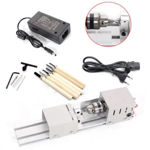 Mini máquina de torno pequeña, herramienta hágalo usted mismo carpintería torno de madera fresado pulido - Imagen 1 de 11