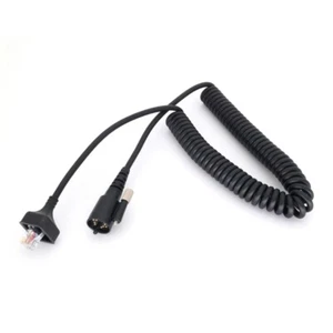 Radio Earpiece Microphone Cable Spring Line Wire for KMC-27 TK-690 Walkie Mobile - Zdjęcie 1 z 8
