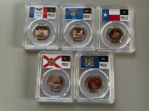 2004 S State Proof CLAD PCGS 69 Five Coin Quarter Set - Picture 1 of 18