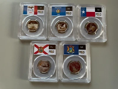 2004  S State Proof CLAD PCGS 69 Five Coin Quarter Set - Image 1 of 4