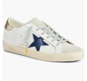 Golden Goose Super-Star Low Top Sneaker EU 40 US 10 White/Blue - Picture 1 of 11
