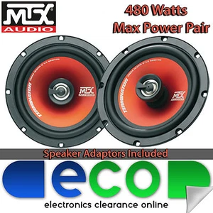 Fiat Panda 2003-2014 MTX 16cm 6.5 Inch 480 Watts 2 Way Front Door Car Speakers - Picture 1 of 1