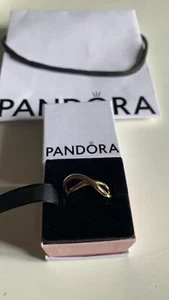 Pandora Ring, Neue Kollektion 2024, Unendlichkeitsring 925 Silber Vergoldet - Bild 1 von 7