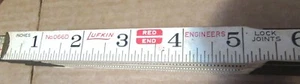 LUFKIN ENGINEERS LOCK JOINTS # 066D USA MADE - VINTAGE WOODEN FOLDING RULER 72" - Picture 1 of 5