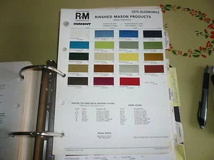 1975 Oldsmobile R-M Color Chip Paints  - Picture 1 of 1