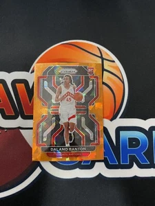 2021-22 Panini Prizm DALANO BANTON Orange Cracked Ice RC #328 Toronto Raptors - Foto 1 di 2