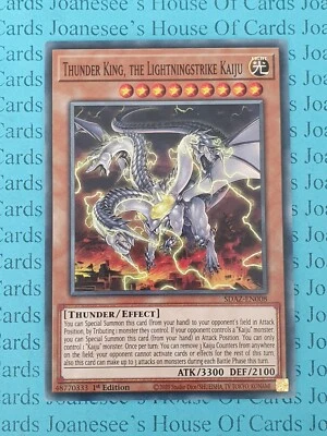 Thunder King, the Lightningstrike Kaiju SDAZ-EN008 Yu-Gi-Oh Card 1st Edition New - Image 1 of 3