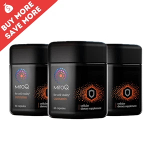 3xNew Zealand MitoQ Curcumin 60 Capsules (180 caps in total) - Picture 1 of 1