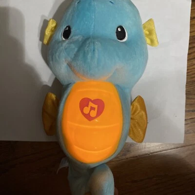 Peluche Fisher Price Blue Ocean Wonders Seahorse Soothe Glow Musical Night Light Foto 1 de 4