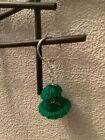 St. Patrick. Leprechaun hat with clover charm 🍀 Hand Knitted Keyring.