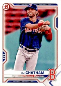 2021 BOWMAN PROSPECT BASE PAPER BP-113 CJ CHATHAM BOSTON RED SOX 