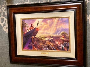 12x18 Thomas Kinkade Disney Dreams Coll THE LION KING Framed Canvas 235/895 S/N - Picture 1 of 11