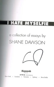 Libro de Shane Dawson firmado I Hate My Selfie Certificado de Autenticidad - Imagen 1 de 1