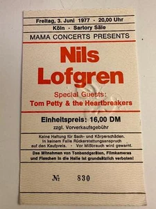 Boleto NILS LOFGREN / TOM PETTY & THE HEARTBREAKERS 3 de junio 1977 Colonia, Alemania - Imagen 1 de 2