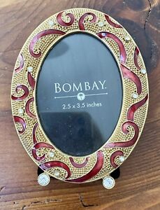 Cadre fantaisie de forme ovale de Bombay, photo 2,5 pouces x 3,5 pouces, neuf
