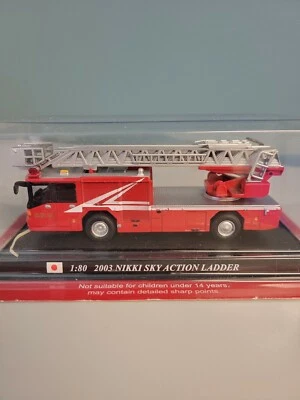 Del Prado Fire Truck 1:80 2003 Nikki Sky Action Ladder New - Image 1 of 4
