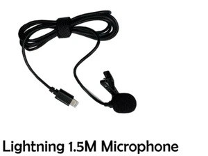 1.5M For Lightning Clip Type Lapel Microphone Record Personal Live Cable - Picture 1 of 5