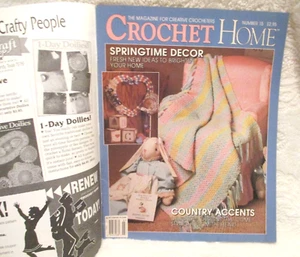 Crafting Magazine~Crochet Home~#15~Springtime Decor~1990 - Picture 1 of 13
