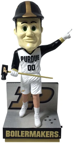 Purdue Pete Purdue Boilermakers White Jersey Bobblehead NCAA College Cover