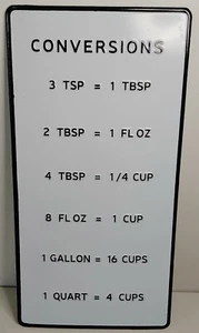 ¡¡NUEVO!! Placa de pared colgante de metal conversiones de cocina 16" x 8" x 1/4" - Imagen 1 de 2